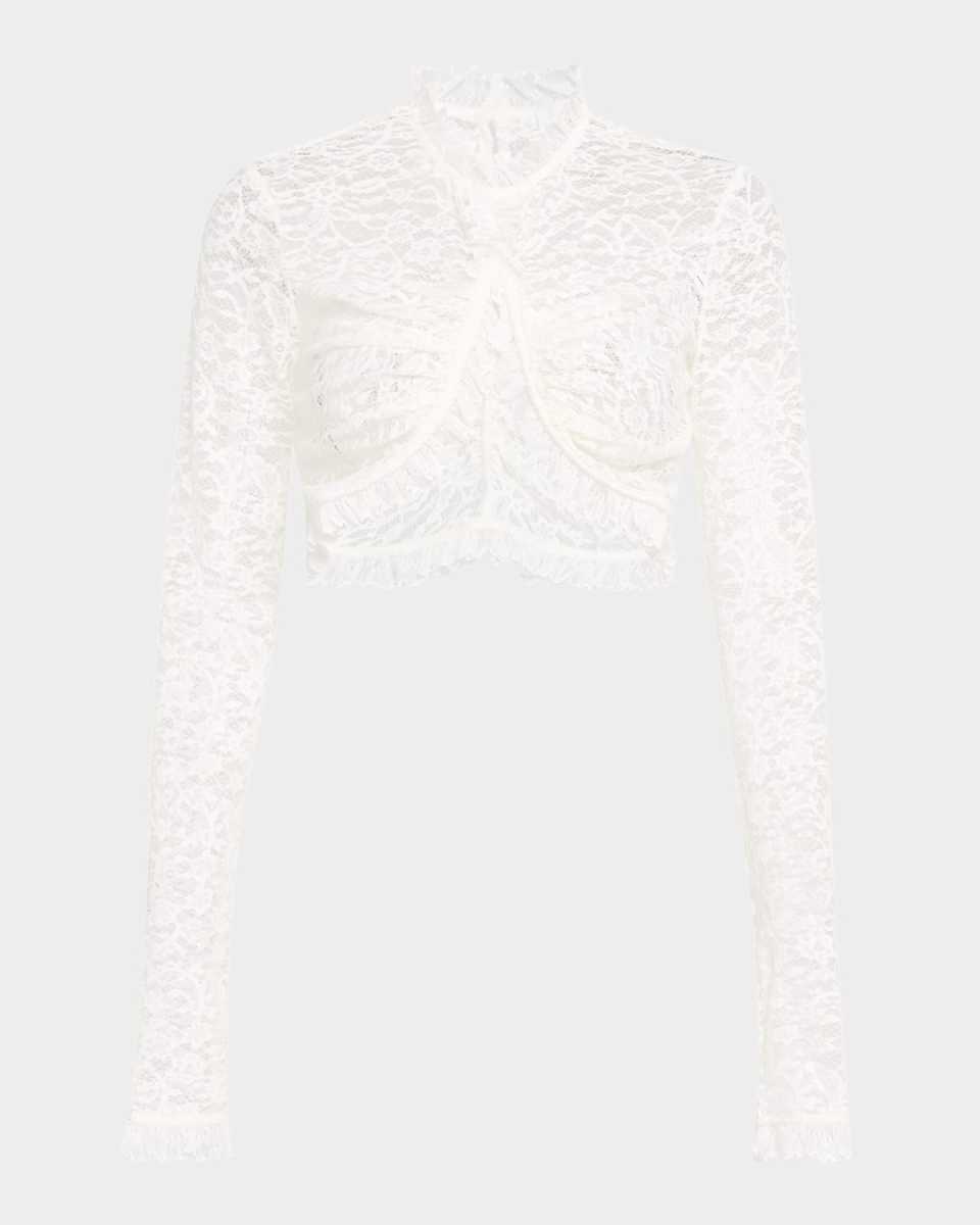 Dylan Long-Sleeve Lace Top